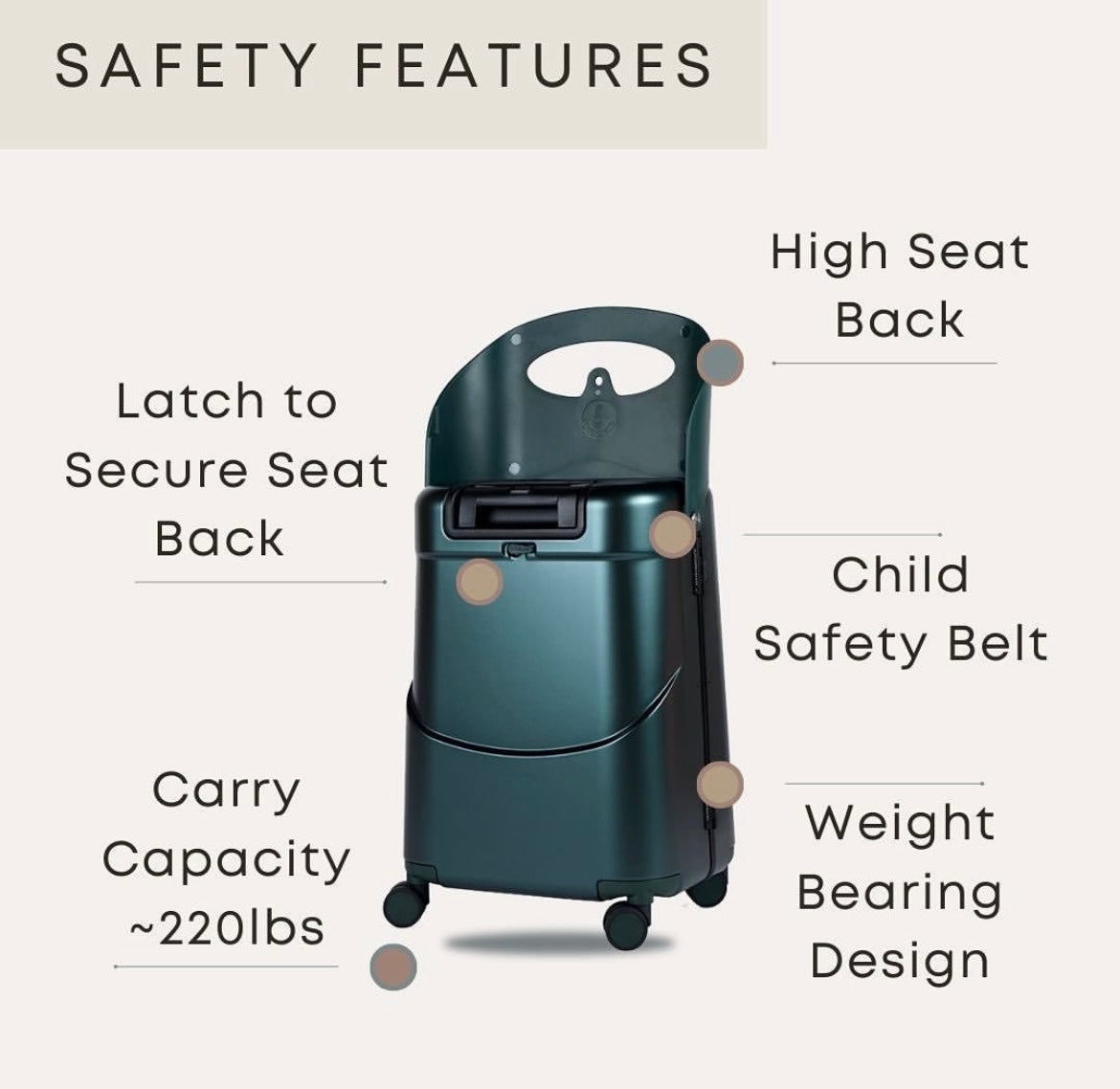 MiaMily Ride-On Carry On Suitcase