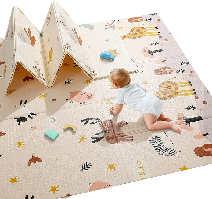 Extra Large Thick Baby Crawling Mat - Portable ,Waterproof & Non Toxic Soft Foam