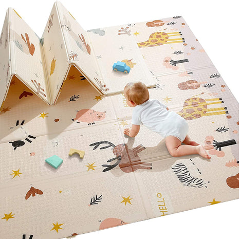 Extra Large Thick Baby Crawling Mat - Portable ,Waterproof & Non Toxic Soft Foam